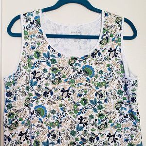 White/Flowered Tank Top